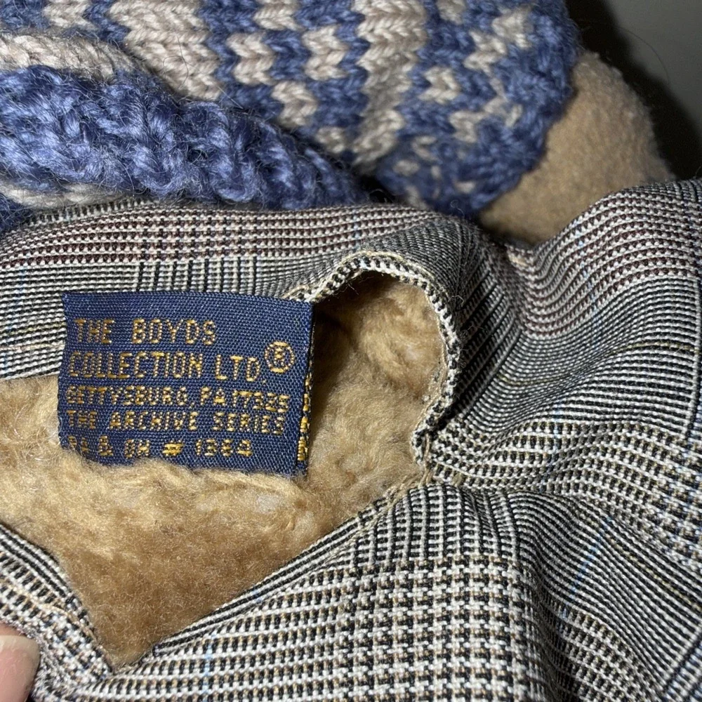 Vintage Boyds Bear Tyler Summerfield 1990-1996 Plush Blue Sweater Plaid Pants